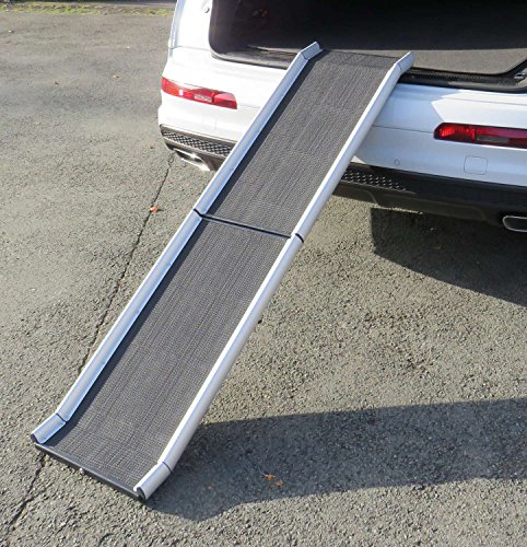 Hundetreppe Hunderampe Aluminiumrampe GOLIATH 155 x 38 x 5 cm - schwarz-silber Hundetreppe Hunderampe Aluminiumrampe GOLIATH 155 x 38 x 5 cm - schwarz-silber von PETGARD