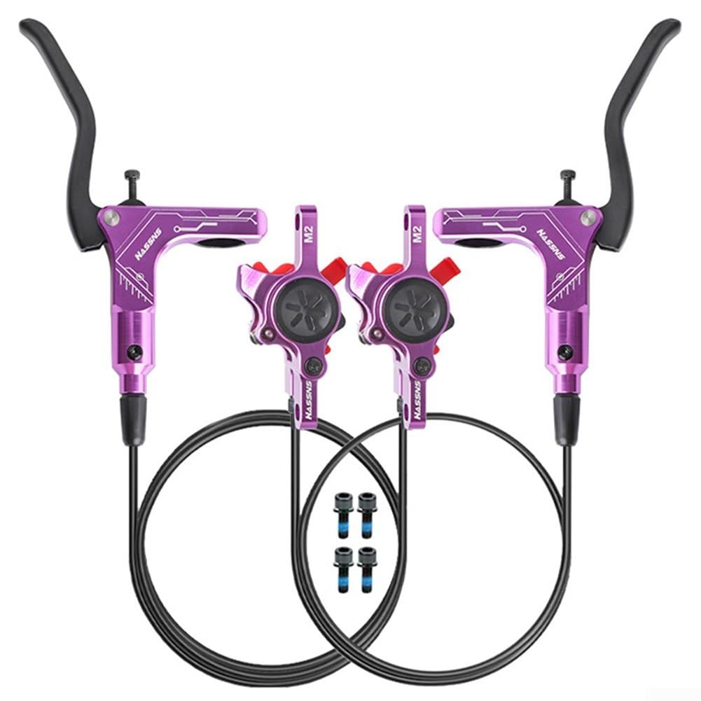 Effiziente hydraulische Scheibenbremse für Mountainbikes mit verbesserter Bremskraft für Trail-Fahrer (lila) von PETSTIBLE