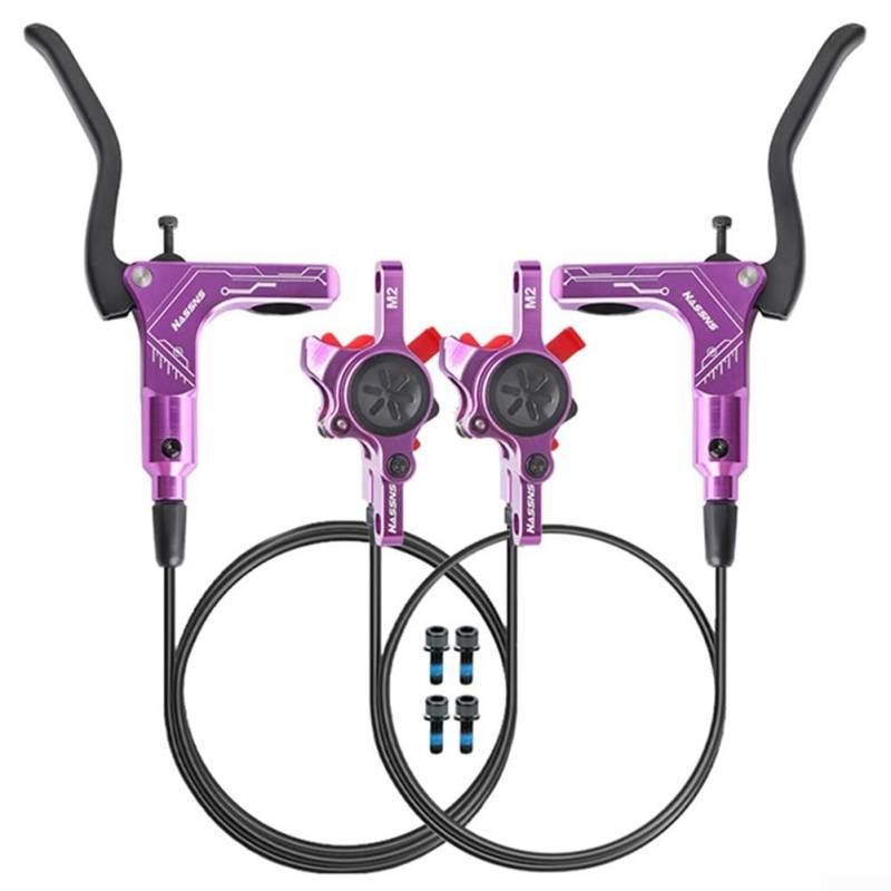 Effiziente hydraulische Scheibenbremse für Mountainbikes mit verbesserter Bremskraft für Trail-Fahrer (lila) von PETSTIBLE