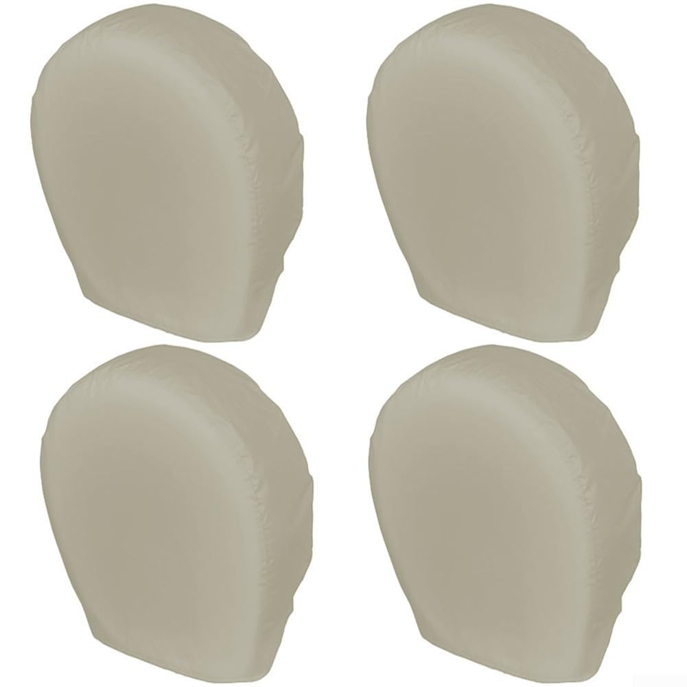 Wasserdichte Reifenabdeckungen mit sicherem Sitz-Design, für Autos und SUVs im Freien, 4 Stück (L Beige) von PETSTIBLE