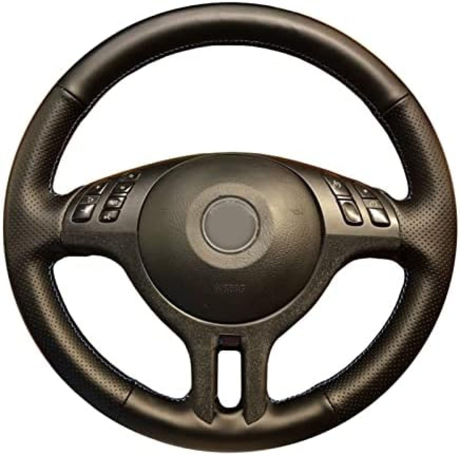 Handgenähte Schwarze Leder-Lenkradabdeckung, für BMW E46 325i X5 E53 E39 DIY atmungsaktive Lenkradbezüge Handgenähte Schwarze Leder-Lenkradabdeckung, für BMW E46 325i X5 E53 E39 DIY atmungsaktive Lenkradbezüge von PEYNIR