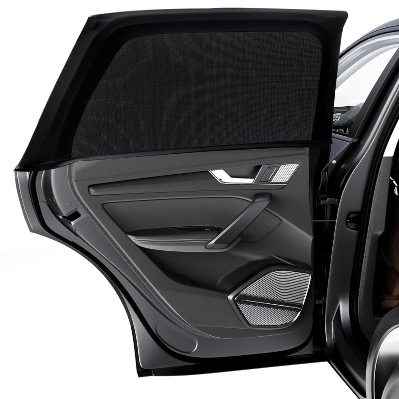 PEYOU Sonnenschutz Auto Baby, Universal Elastizitä Sonnenschutz Auto Kinder mit UV Schutz, Seitenfenster Meshmaterial Auto Sonnenschutz Seitenscheibe passend für die meisten Autos SUV (2 Stück) von PEYOU