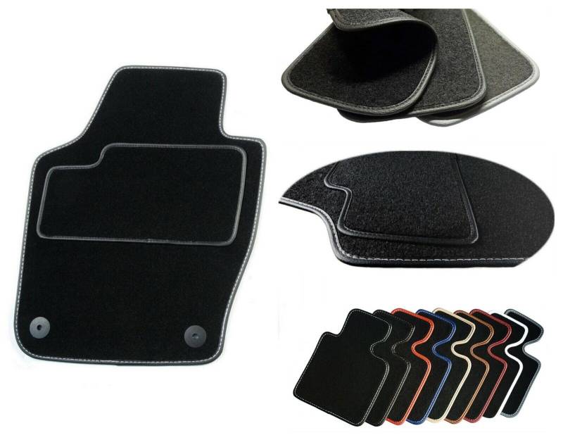 Velours Classic Fahrer Fußmatte passend für Skoda Fabia III PFI Car Styling von PFI Car Styling