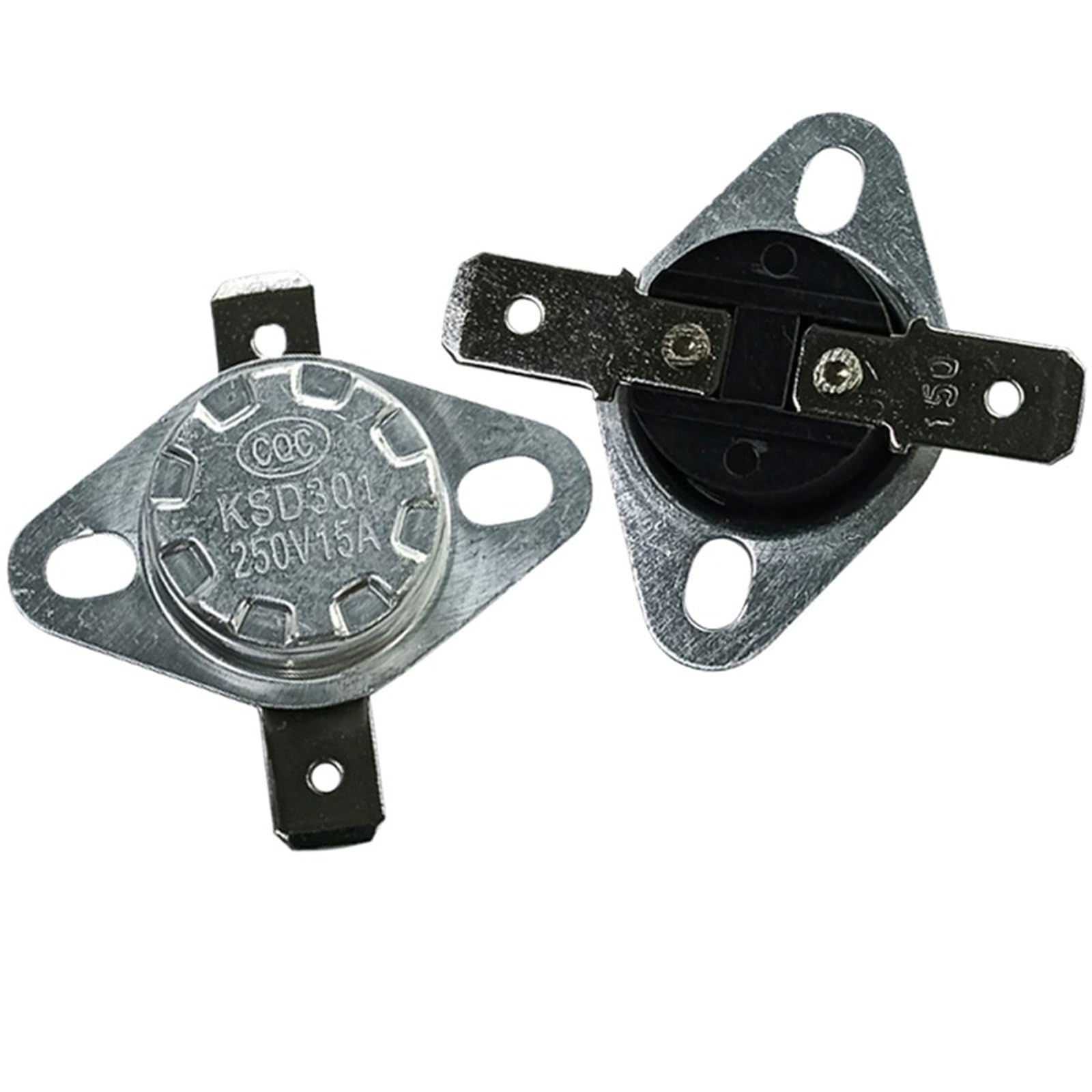 2 Stück Bimetall-Thermostat KSD302/KSD301 40-150C 15A 250V 40C 50C 60C 80C 100C 120C 130C 150Grad normal geschlossen (45C) von PFYTWBLX