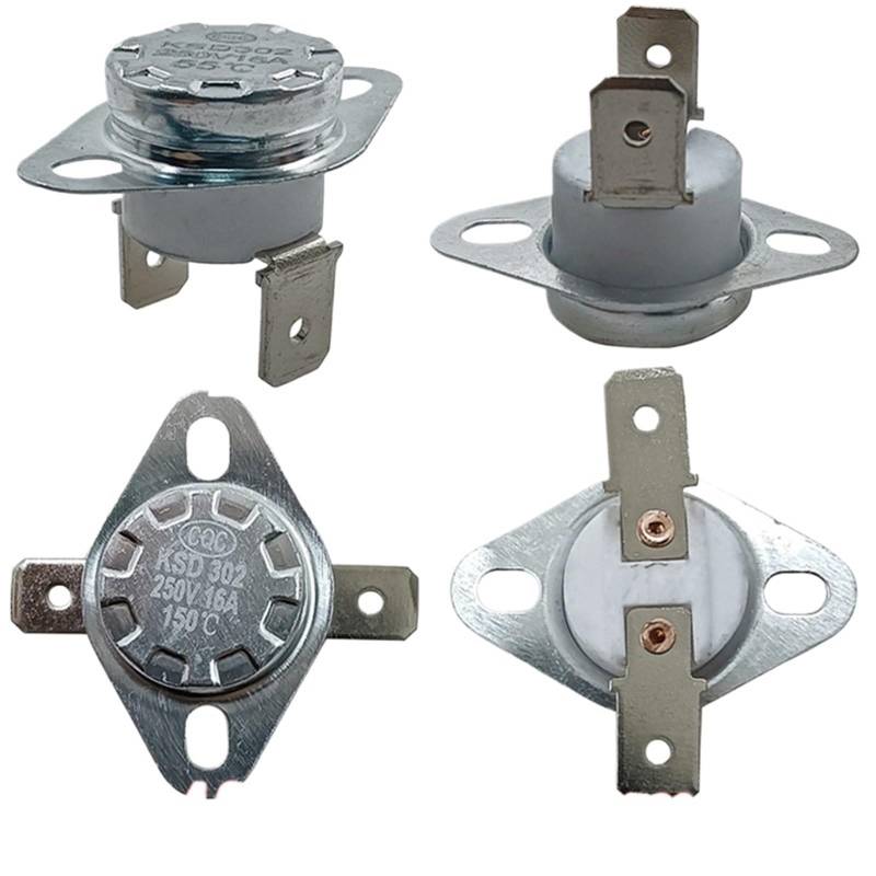 Thermostat KSD302/KSD301 40-300C 16A250V 40C 60C80C 100C 120C 150C 200C 250C 300C 350Grad NC-16A Flachfuß (180C), 50 Stück von PFYTWBLX