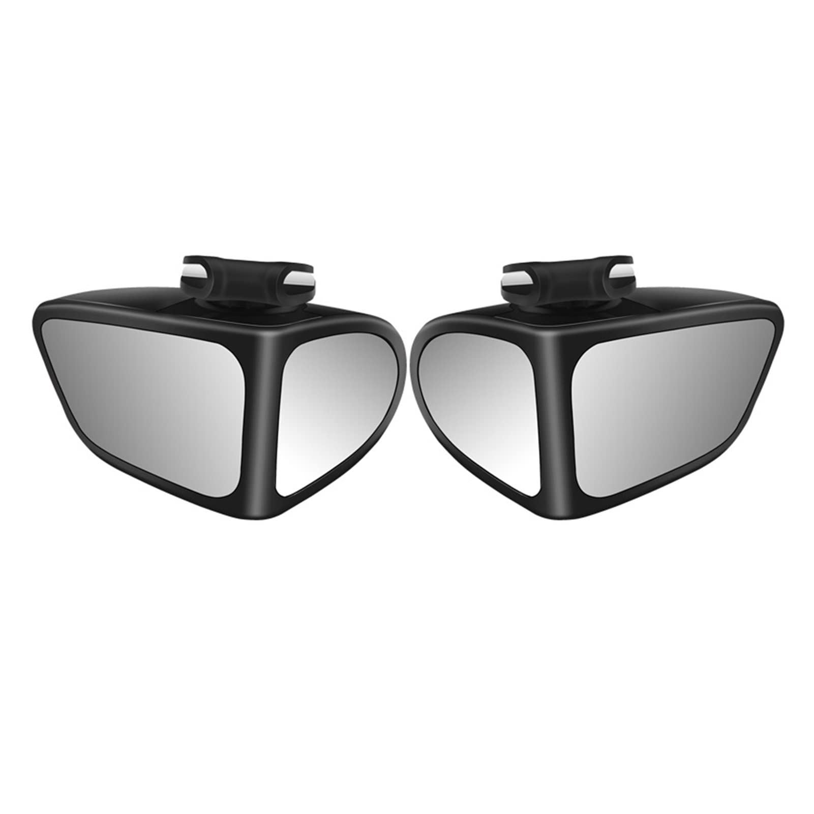 PGLVLZFGFN Auto umkehrend kleiner runder Spiegel Vorder- und Hinterradweitwinkelspiegel for doppelseitigem Hilfsrückblick 360 Grad blind Autospiegel und Abdeckungen(2PC Black) von PGLVLZFGFN