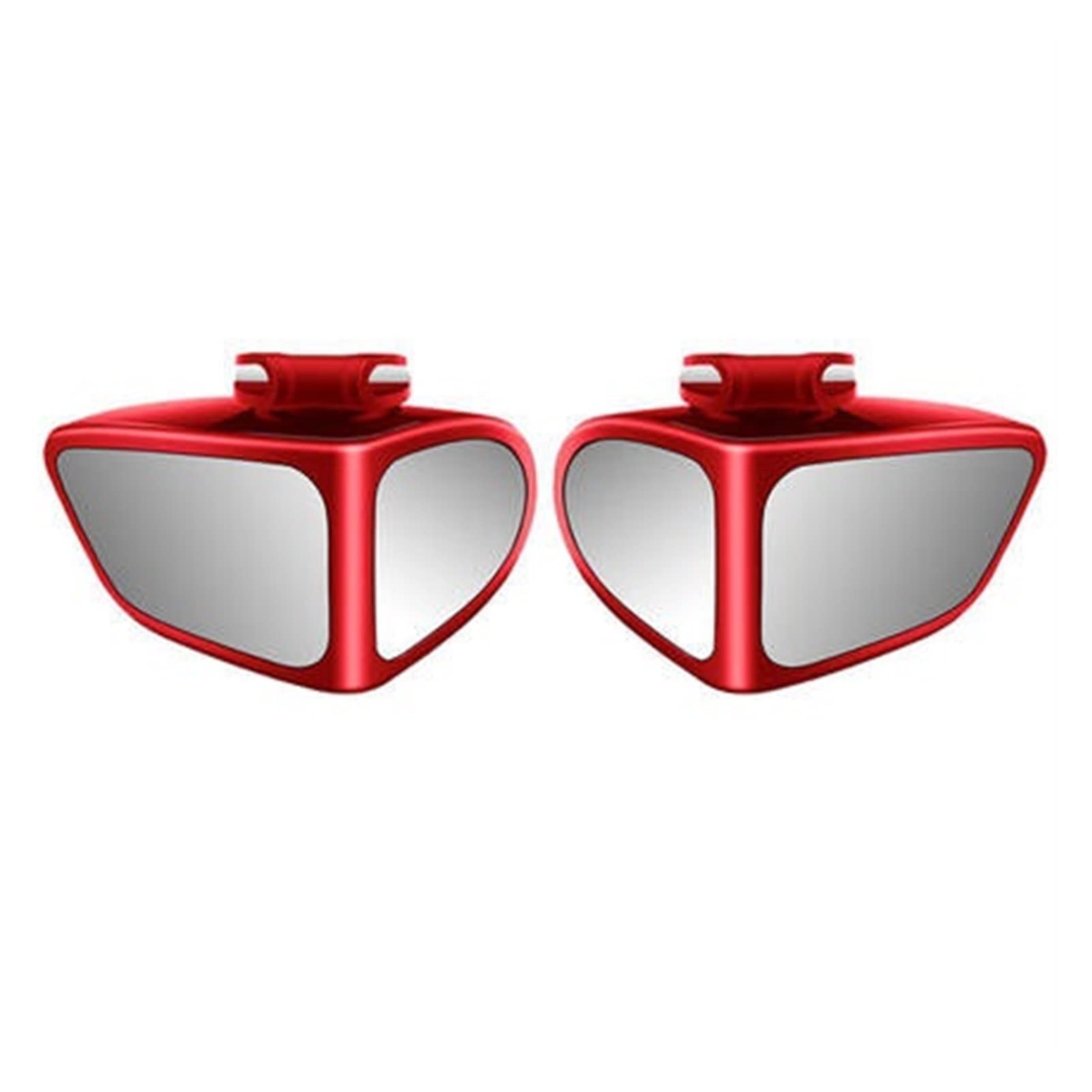 PGLVLZFGFN Auto umkehrend kleiner runder Spiegel Vorder- und Hinterradweitwinkelspiegel for doppelseitigem Hilfsrückblick 360 Grad blind Autospiegel und Abdeckungen(2PC Red) von PGLVLZFGFN