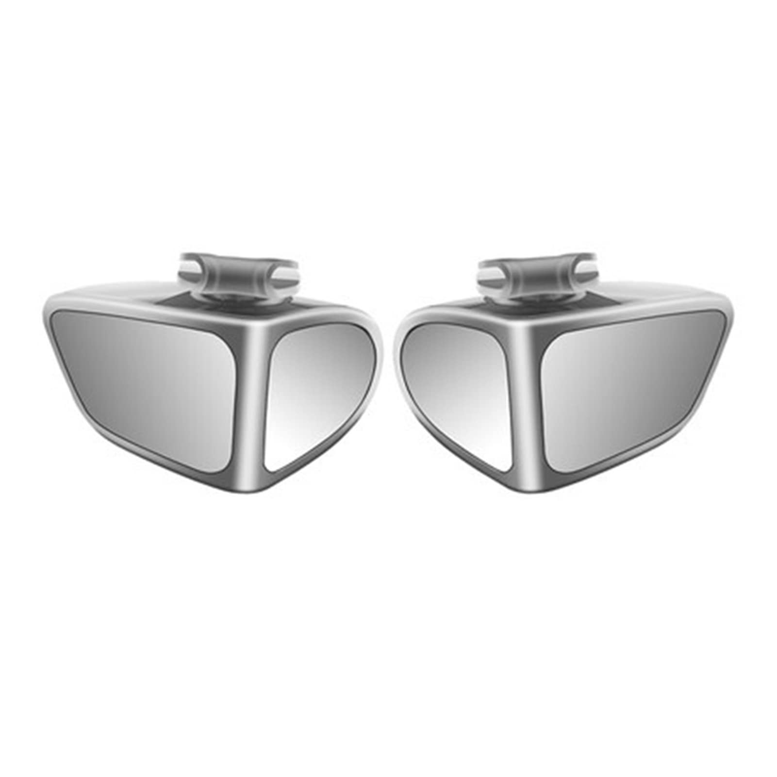 PGLVLZFGFN Auto umkehrend kleiner runder Spiegel Vorder- und Hinterradweitwinkelspiegel for doppelseitigem Hilfsrückblick 360 Grad blind Autospiegel und Abdeckungen(2PC Silver) von PGLVLZFGFN