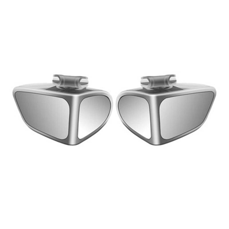 PGLVLZFGFN Auto umkehrend kleiner runder Spiegel Vorder- und Hinterradweitwinkelspiegel for doppelseitigem Hilfsrückblick 360 Grad blind Autospiegel und Abdeckungen(2PC Silver) von PGLVLZFGFN