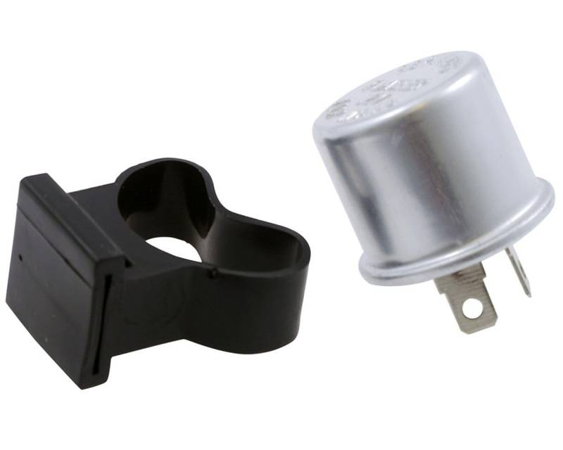Blinkrelais 2 Pol universal inklusive Haltegummi 12V 21W, Motorrad, Roller, Quad von PGONA