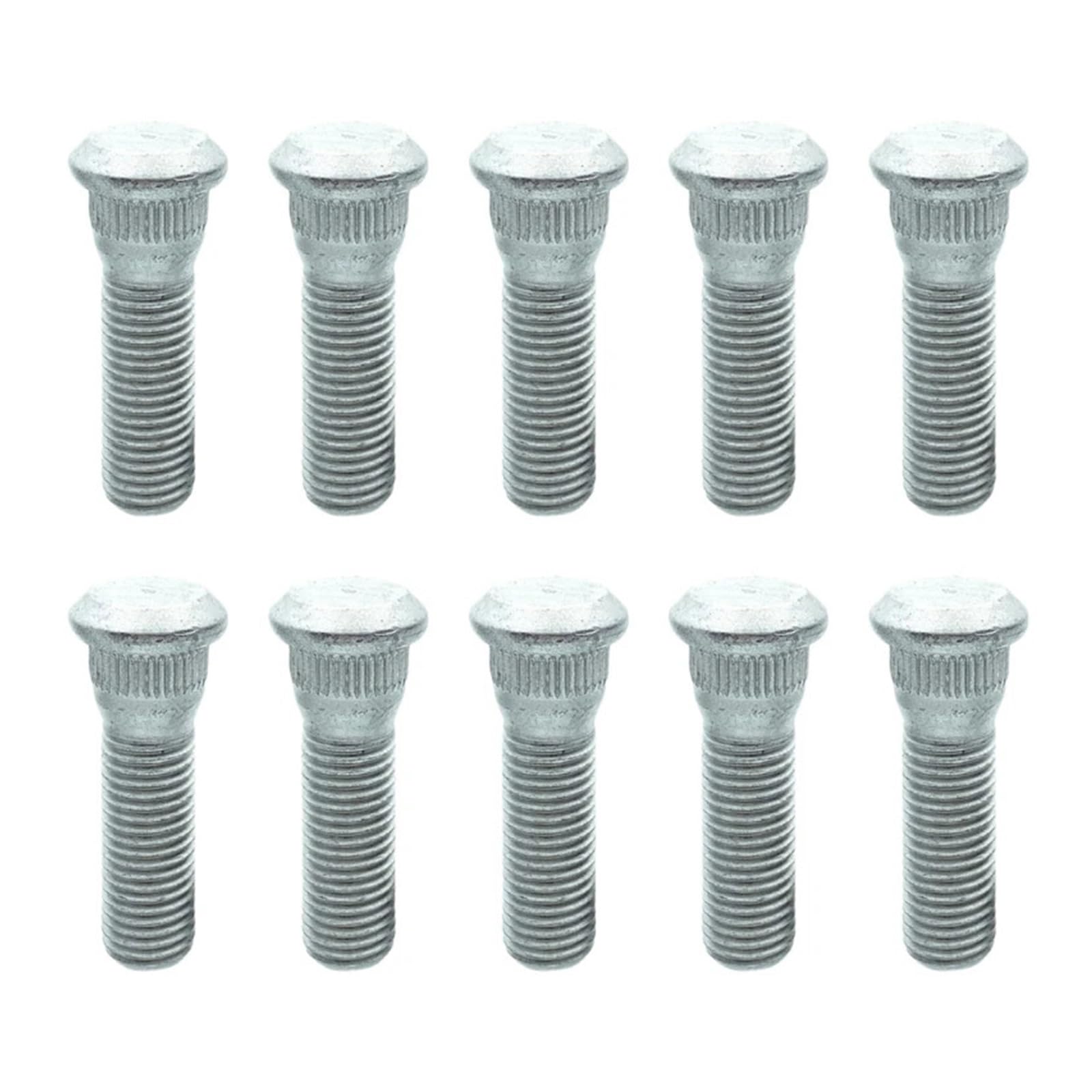10 Stück Auto-Radbolzen, Reifenmuttern, Ersatz-Radbolzen, Reifennabenschraube, 48 mm lang und 12 mm x 1,5 mm erweiterte Rändelschraube von PGVXEM