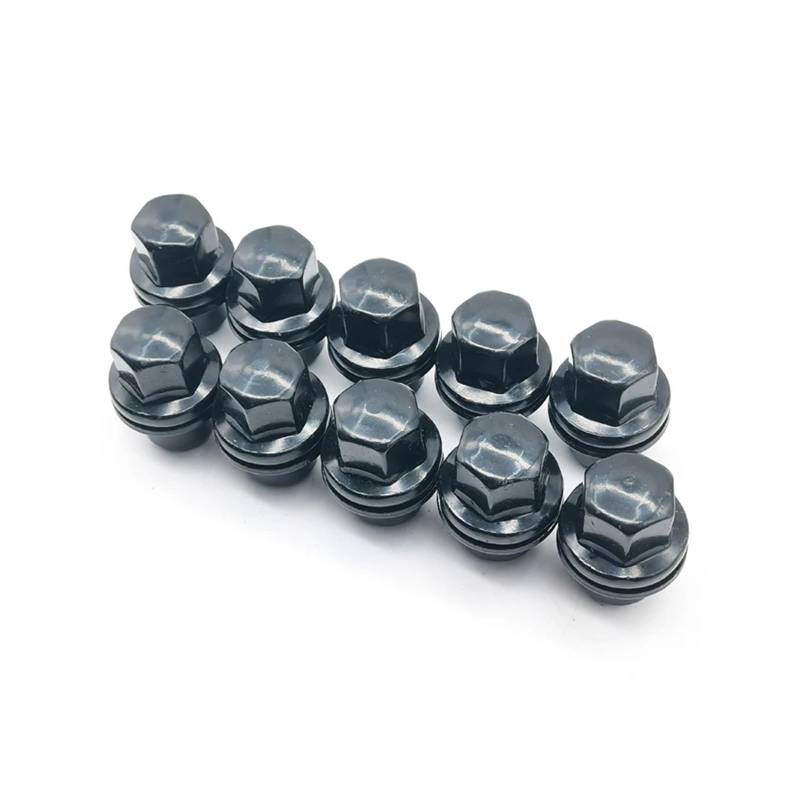10 Stück Schwarze Radmuttern, kompatibel mit Range L322 L405 RR Sport L320 L494 Defender L663 LR4 LR5 L319 L462 LR068126 von PGVXEM