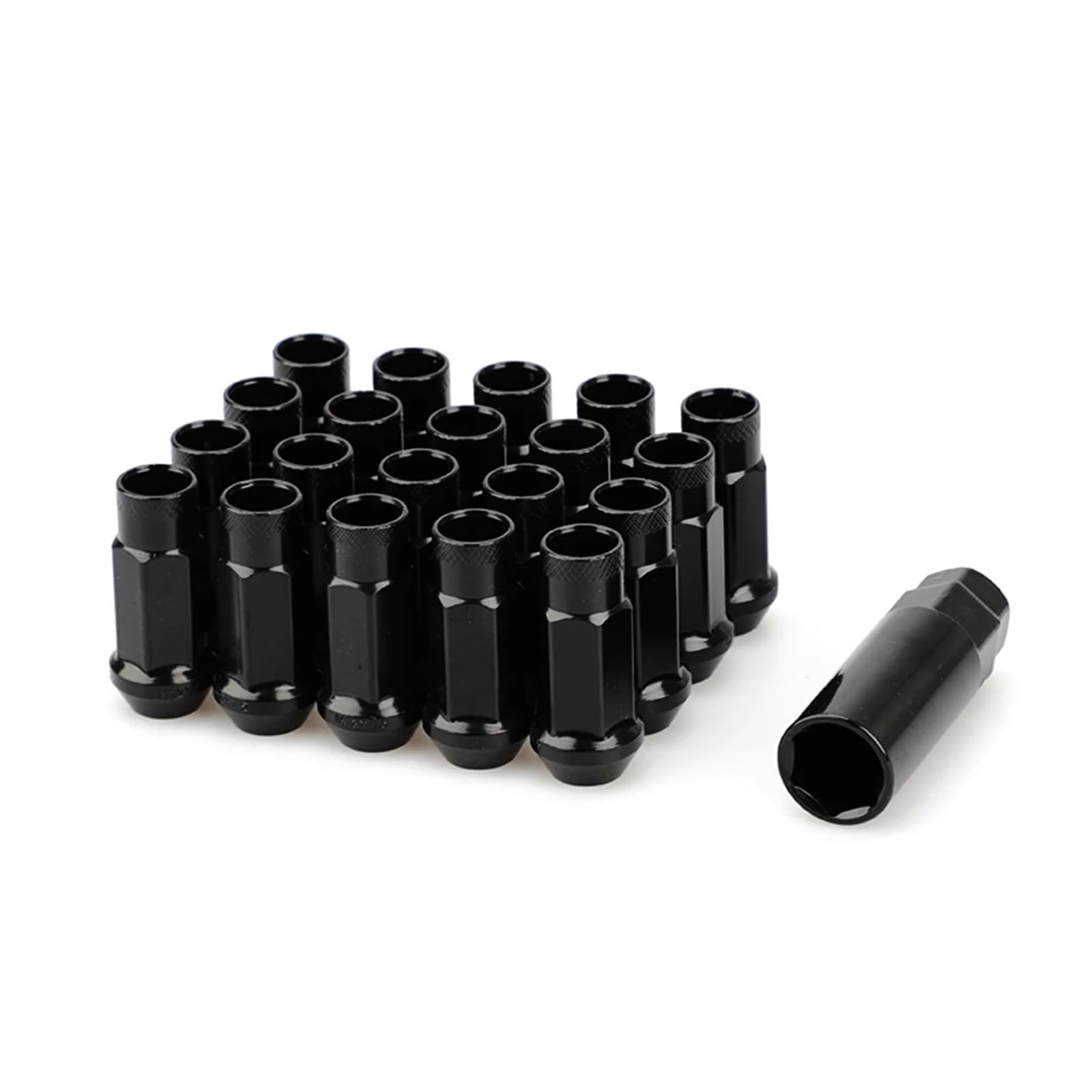 20 STÜCKE Eisen Bunte Auto Radmuttern Radmuttern Schrauben M12x1,5 M12x1,25(Black) von PGVXEM
