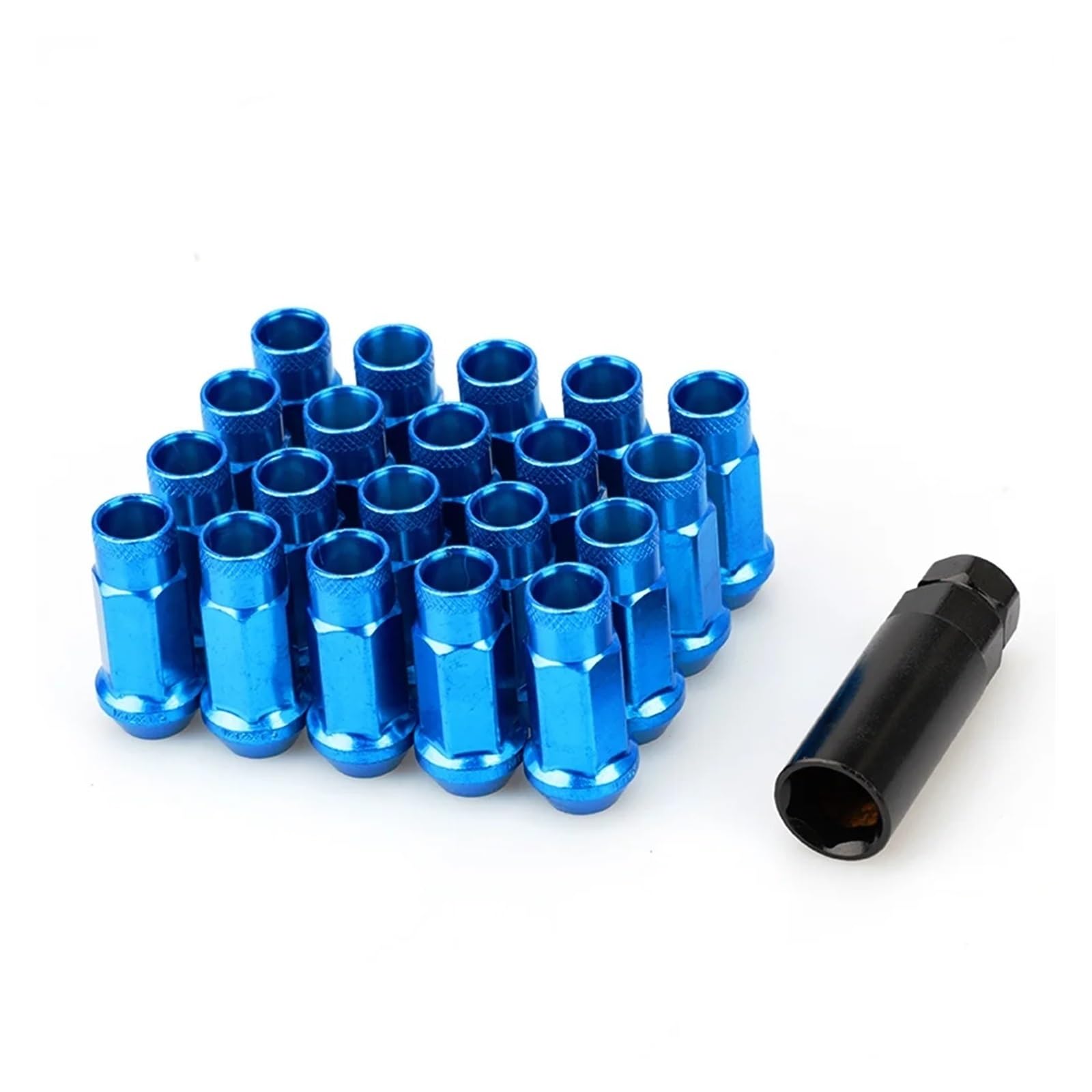 20 STÜCKE Eisen Bunte Auto Radmuttern Radmuttern Schrauben M12x1,5 M12x1,25(Blue) von PGVXEM