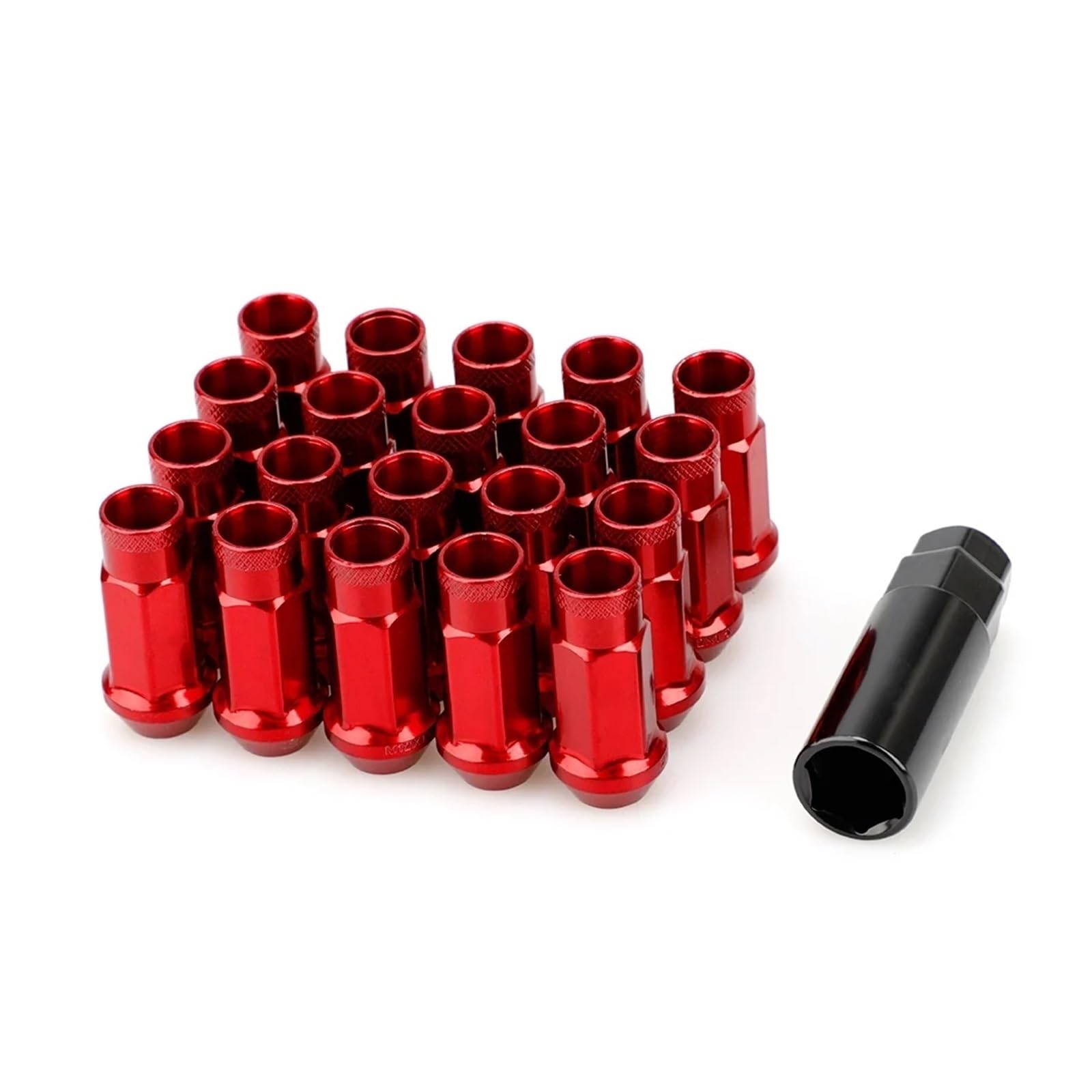 20 STÜCKE Eisen Bunte Auto Radmuttern Radmuttern Schrauben M12x1,5 M12x1,25(Red) von PGVXEM