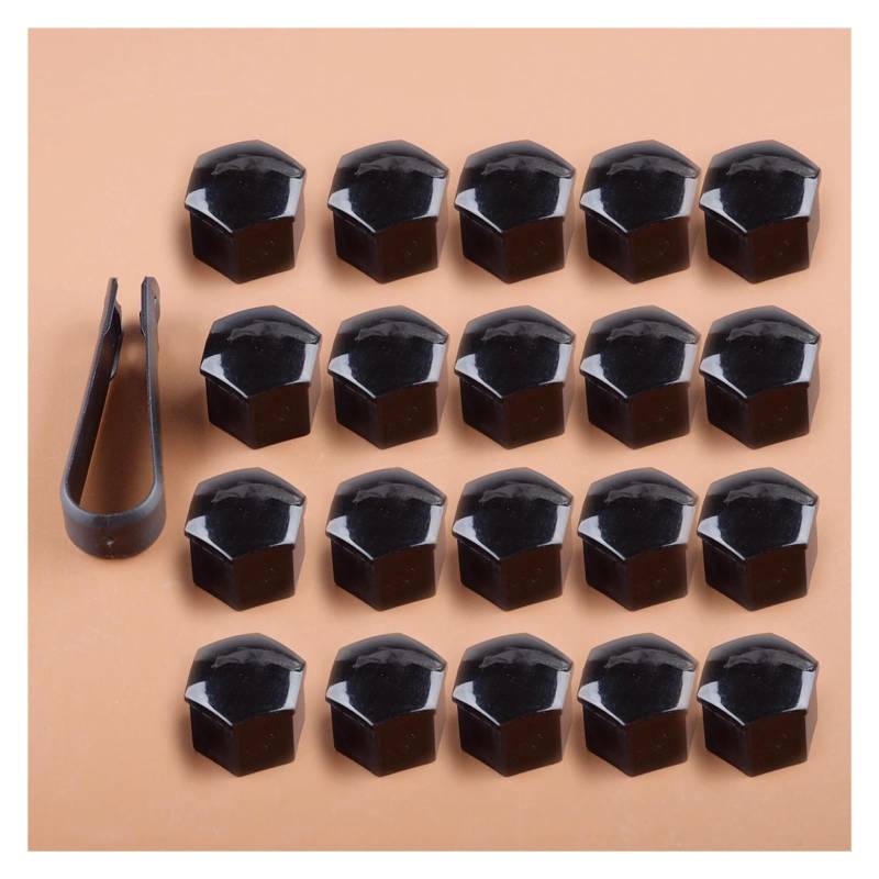 20 Stück 22 mm Schwarze Radmuttern-Abdeckkappen, Schutz for Radmuttern, Bolzen, kompatibel mit Range Regal Insignia von PGVXEM