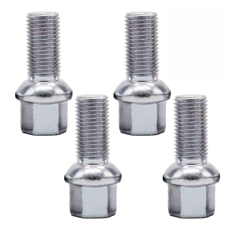 4 PCS Car Wheel Bolts WHT002437 Silver Steel Nuts Tools Compatible with CC A5 A6 A8 Accessories Truck Parts von PGVXEM