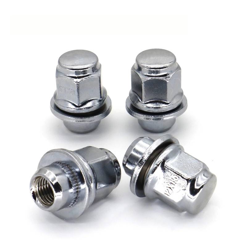 4 Stück Auto-Radmuttern M12x1.5 Silber Kompatibel mit 4Runner Tacoma C-HR Prius ES350 IS300 Autozubehör von PGVXEM