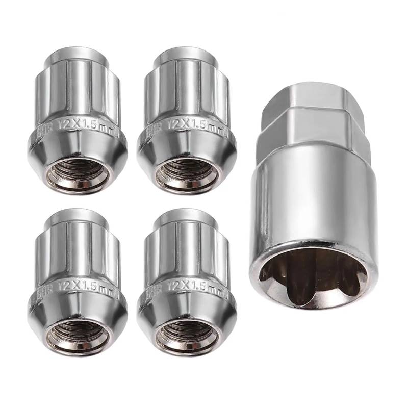 4 Stück Carbon Steel Anti-Diebstahl-Mutter Autoteile Radsicherungsmutter Radschraube Kfz-Zubehör Ersatz-Hardware von PGVXEM