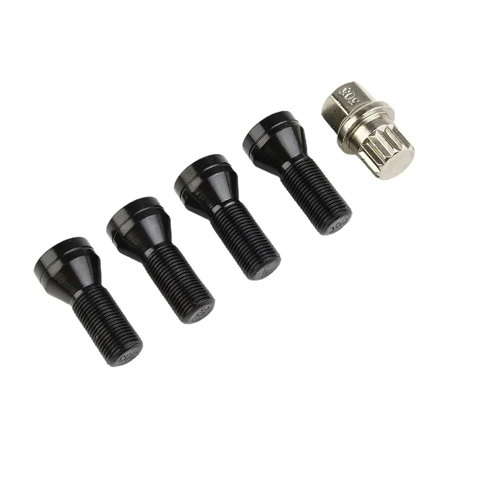 4 Stück M14x1.25 M12x1.5 Radsicherungsschrauben Diebstahlsicherung Radschraube Bolzen Sicherungsmutter Schlüssel 36136776076 Kompatibel mit X3 X6 Z4(M14x1.25) von PGVXEM
