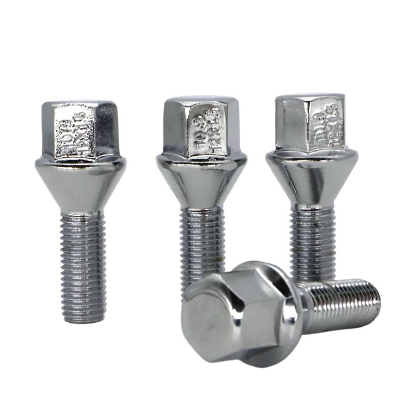 4 x Alu-Autozubehör Radschrauben Radmutternbolzen M12 x 1,5 x 26 17 mm Sechskant Kompatibel mit 3er-Serie E21 E30 E36 E46 E90 E91 E92 E93 1975–2012 von PGVXEM