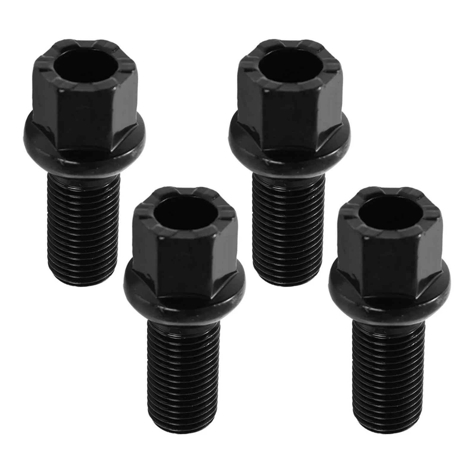 4X Auto Radschrauben Radmuttern WHT002437 431601139A Kompatibel mit Beetle Golf A5 A7 Q2 Fabia M14x1.5 28mm Gewinderadius(Black) von PGVXEM