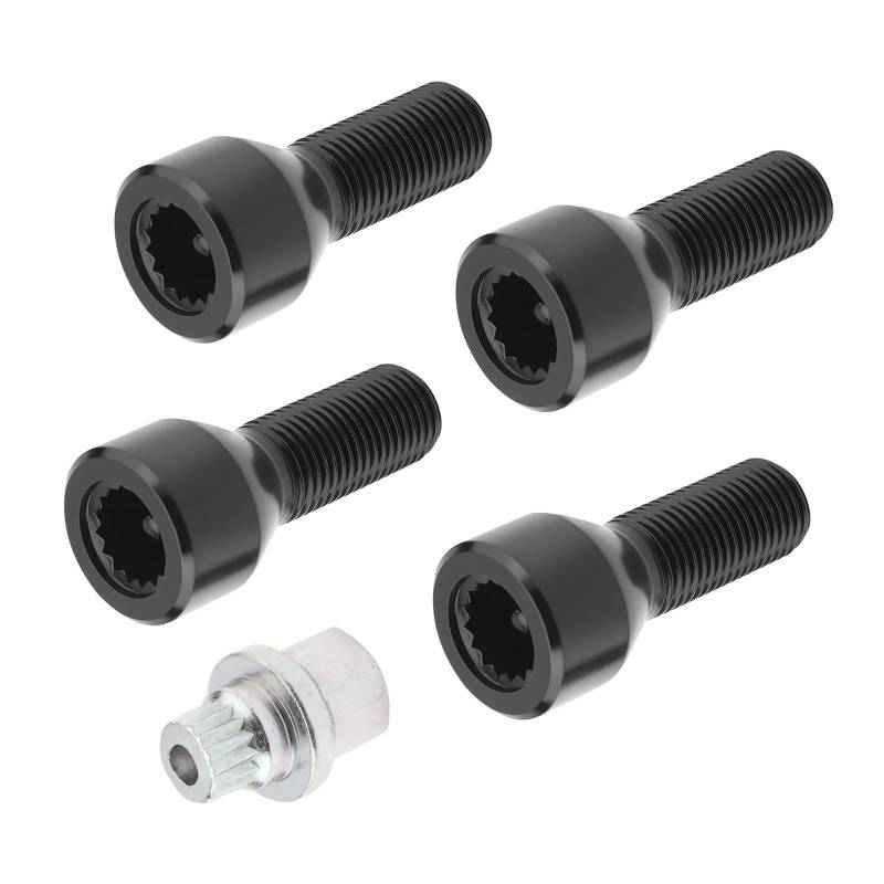 5 Stück 36136786426 M14 x 1,5 mm Auto-Radschloss-Set Radmuttern Bolzen Kompatibel mit E65 E66 745 750 760 E83 7 X3 2000-2010 Radbolzenschlösser von PGVXEM