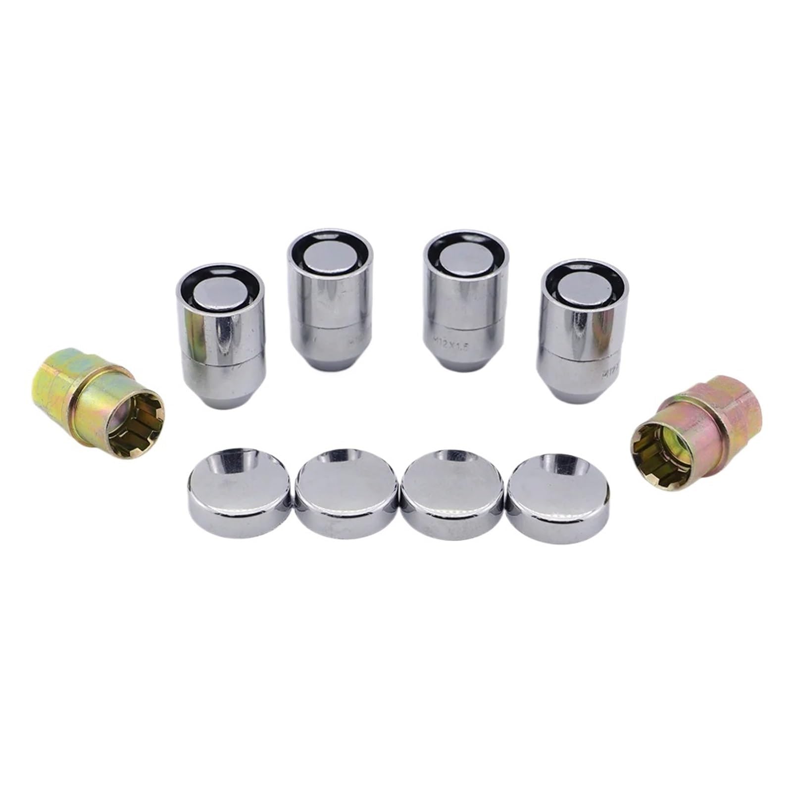 M12x1,5 M12x1,25 Universal-Radsicherungsmuttern for Autos mit 2 Schlüsseln Geschmiedete Radschrauben aus legiertem Stahl for Autoreifen(M12x1.5) von PGVXEM