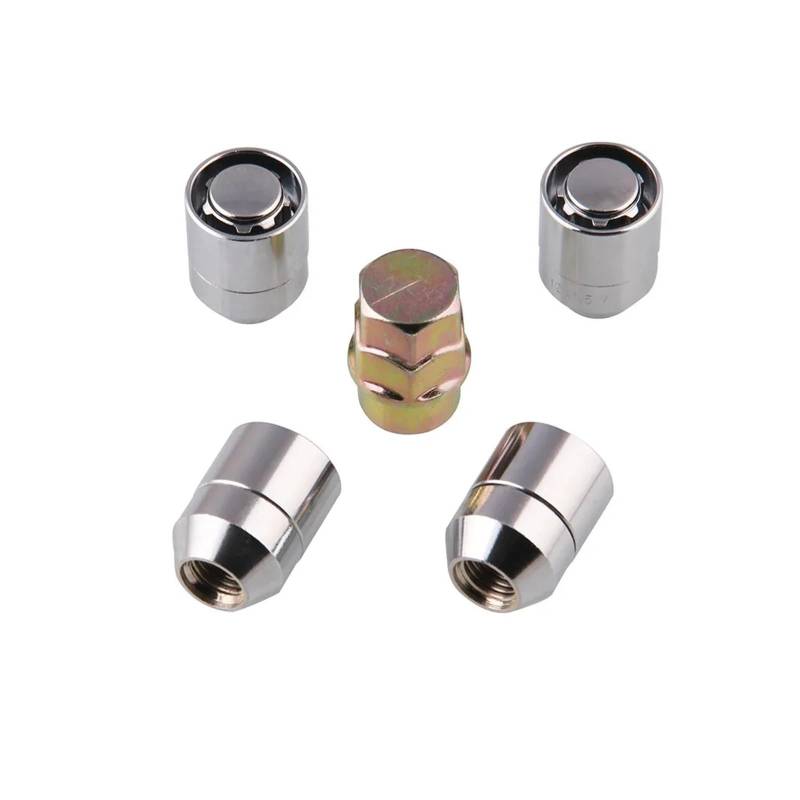 Radmutter Lug Anti-Diebstahl-Sicherheitsschloss 4Pcs M12x1.5 Universal Legierung Stahl 4+1 von PGVXEM