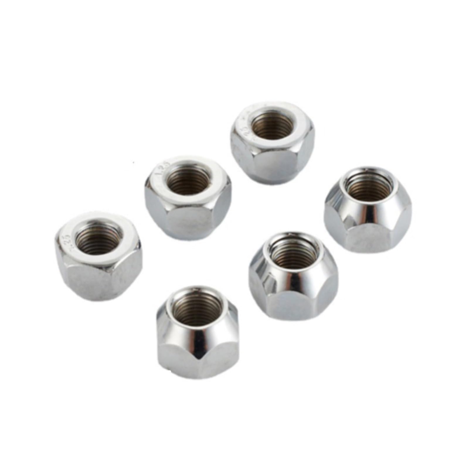 Schlüssel 21 mm Höhe 16 mm Radmuttern 8 Stück M12 * 1,5 M12 * 1,25 M14 * 1,5 1/2-20 Radanhängerösen Reifen Hutmutter Silber Radmuttern offen(8 pcs,M12x1.25) von PGVXEM