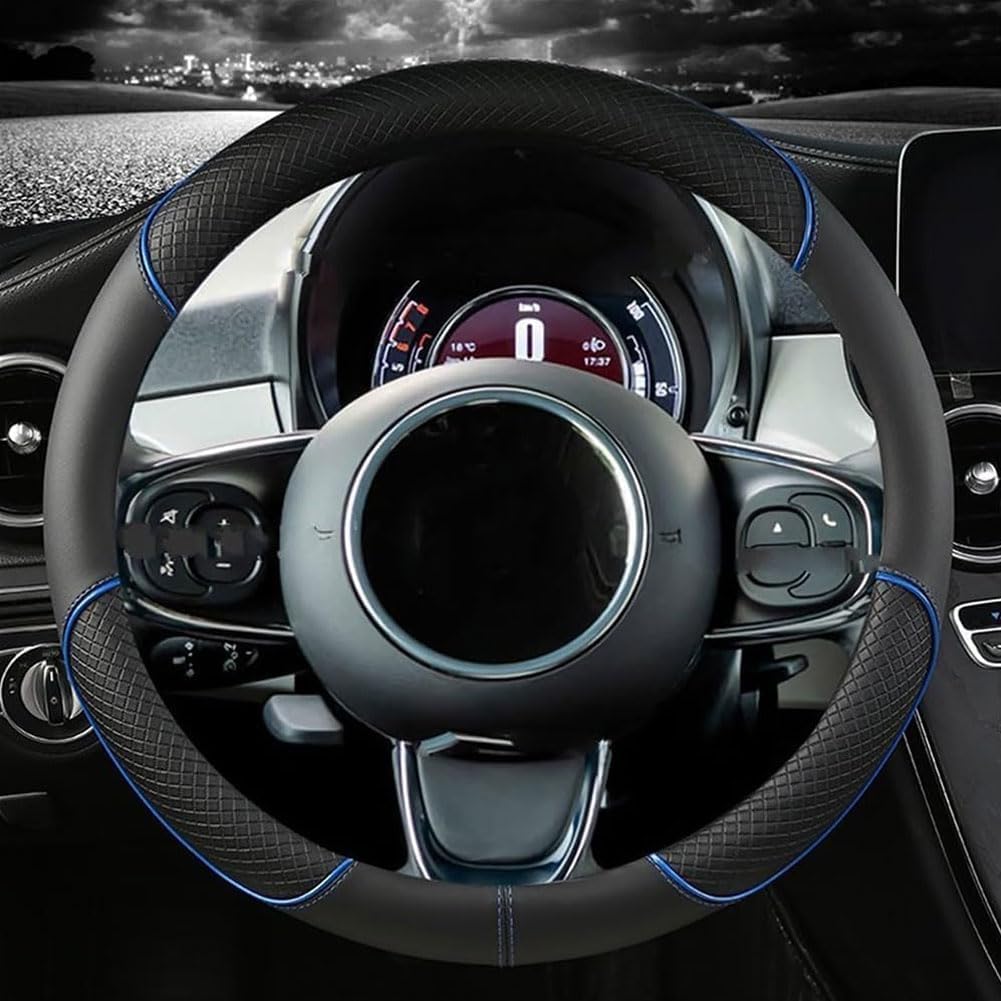PGYREUGQ Leder Auto Lenkrad Abdeckung Für Civic Hatchback 2021-2024, Universal Lenkradbezug Anti-rutsch Bequem 38CM / 15''Innenraum Auto Zubehör, O-C PGYREUGQ Leder Auto Lenkrad Abdeckung Für Civic Hatchback 2021-2024, Universal Lenkradbezug Anti-rutsch Bequem 38CM / 15''Innenraum Auto Zubehör, O-C von PGYREUGQ