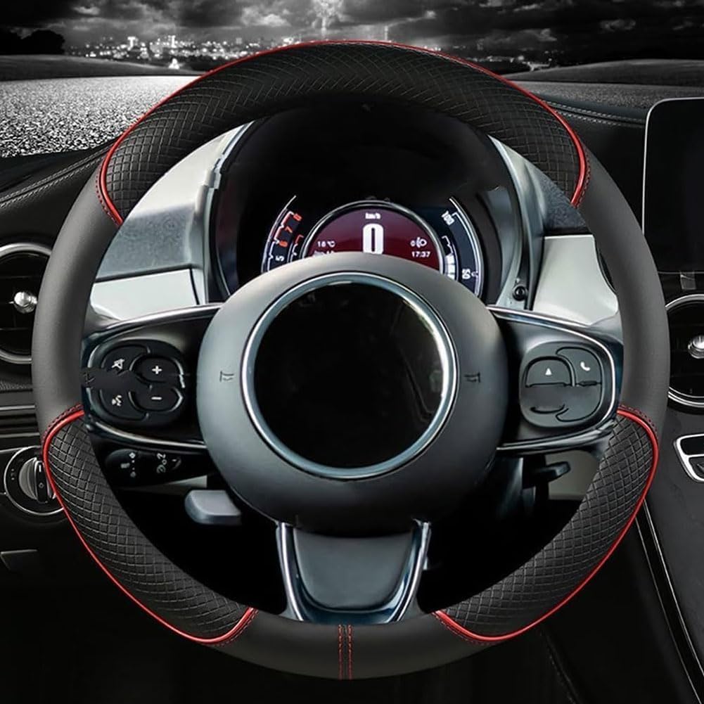 PGYREUGQ Leder Auto Lenkrad Abdeckung Für Dacia Duster Ⅱ SUV 2018-2024, Universal Lenkradbezug Anti-rutsch Bequem 38CM / 15''Innenraum Auto Zubehör, O-B PGYREUGQ Leder Auto Lenkrad Abdeckung Für Dacia Duster Ⅱ SUV 2018-2024, Universal Lenkradbezug Anti-rutsch Bequem 38CM / 15''Innenraum Auto Zubehör, O-B von PGYREUGQ