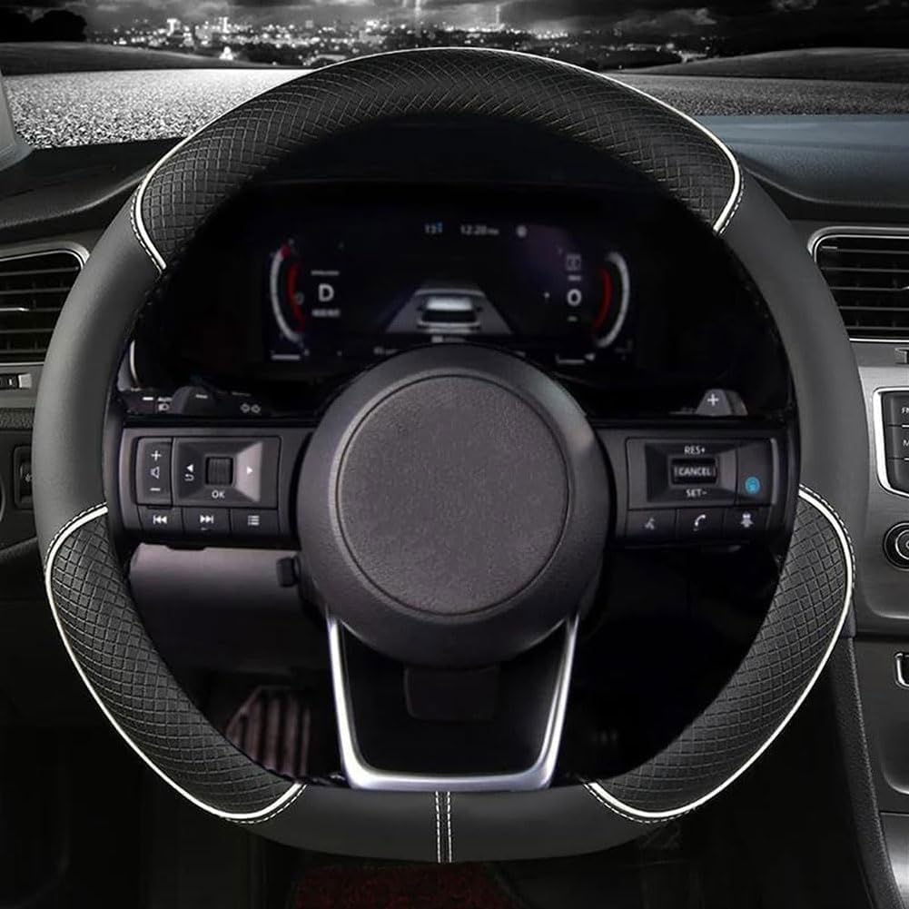 PGYREUGQ Leder Auto Lenkrad Abdeckung Für Dacia Sandero Ⅲ StepWay 2020-2024, Universal Lenkradbezug Anti-rutsch Bequem 38CM / 15''Innenraum Auto Zubehör,D-B PGYREUGQ Leder Auto Lenkrad Abdeckung Für Dacia Sandero Ⅲ StepWay 2020-2024, Universal Lenkradbezug Anti-rutsch Bequem 38CM / 15''Innenraum Auto Zubehör,D-B von PGYREUGQ