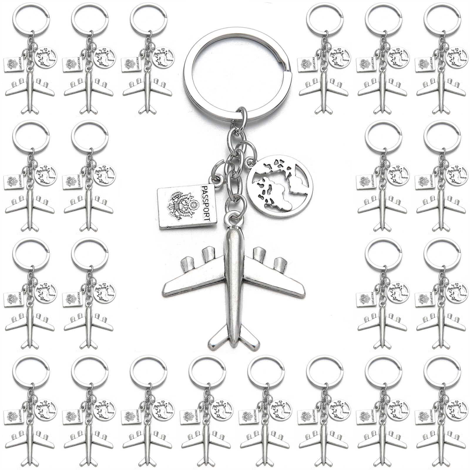 PHAETON 20PCS Erde Flugzeug Schlüsselanhänger Pilot Flieger Schlüsselanhänger Reise Flugzeug Anhänger Reise Schlüsselanhänger Freundschaft Schmuck DIY Handgemachte Freiheit Geschenk Für Reisende, von PHAETON