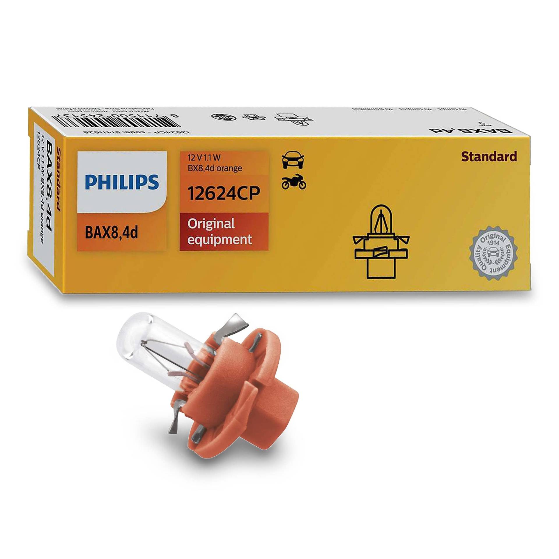 Für Armatur Orange 1.1W [12V] (1 Stk.) | Philips (12624CP) von PHILIPS
