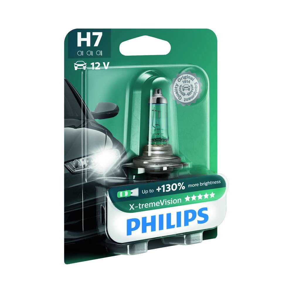 Philips X-tremeVision +100% H7 Scheinwerferlampe 12972XVB1, Einzelblister, White, 13.50x9.50x13.50 Philips X-tremeVision +100% H7 Scheinwerferlampe 12972XVB1, Einzelblister, White, 13.50x9.50x13.50 von Philips