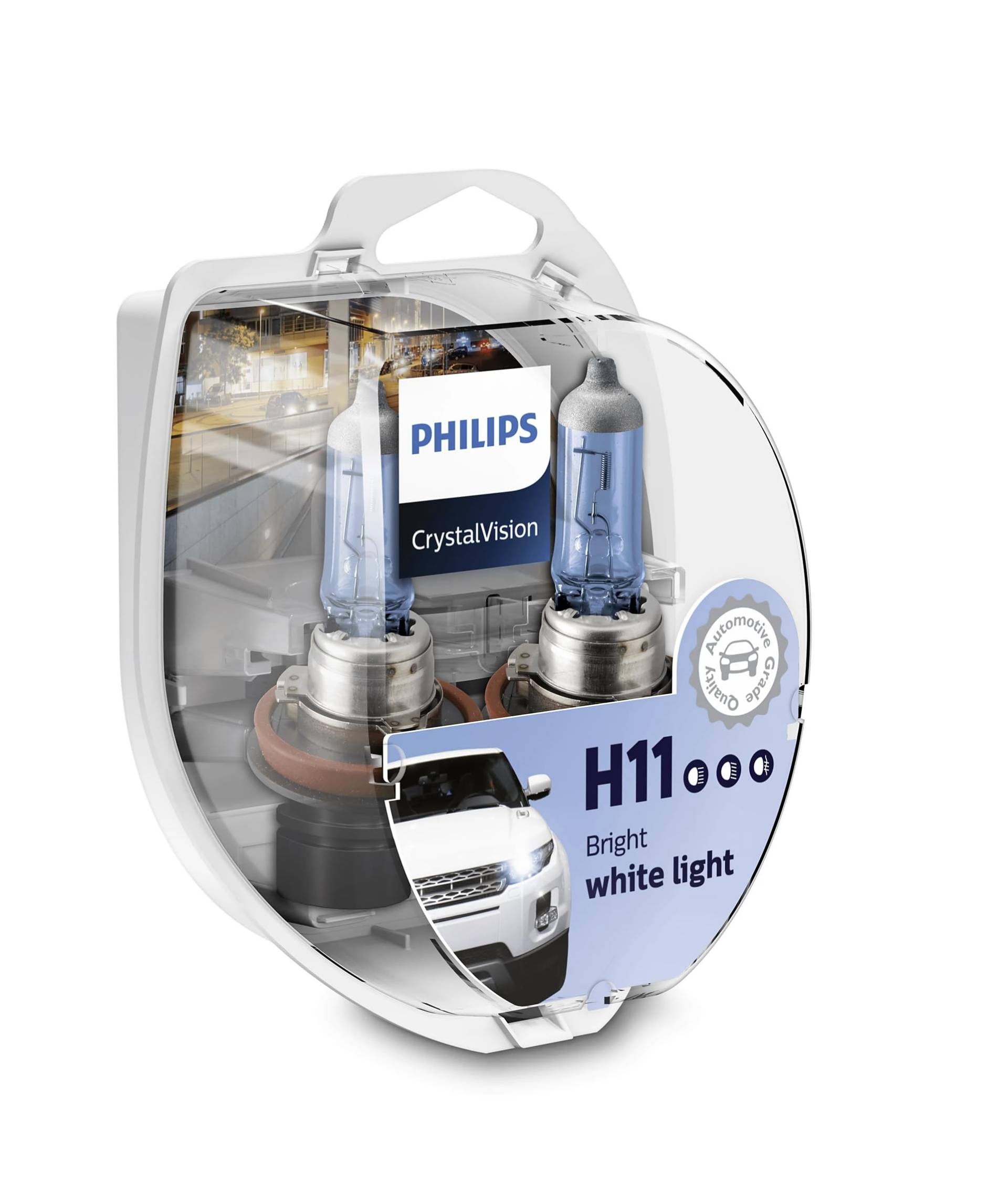 Philips CrystalVision 12362CVSM Auto-Glühbirne H11 55 W Halogen 900 lm, Silber Philips CrystalVision 12362CVSM Auto-Glühbirne H11 55 W Halogen 900 lm, Silber von PHILIPS