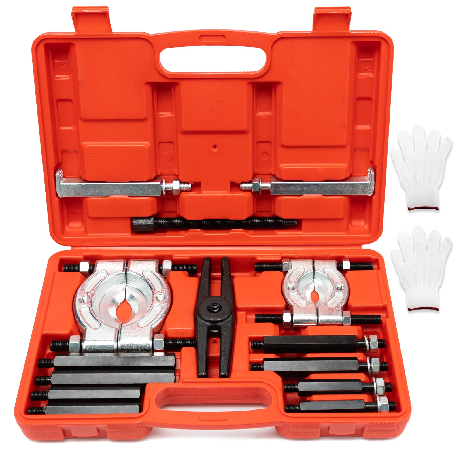 14 TLG Lagerabzieher Set Polradabzieher Trennmesser Lager Werkzeug Radlager Lagersplittersatz Solider Kugellager Professioneller Abzieher für Werkstatt Kugellager mit Einem Paar Handschuhe 14 TLG Lagerabzieher Set Polradabzieher Trennmesser Lager Werkzeug Radlager Lagersplittersatz Solider Kugellager Professioneller Abzieher für Werkstatt Kugellager mit Einem Paar Handschuhe von PHMNZIP