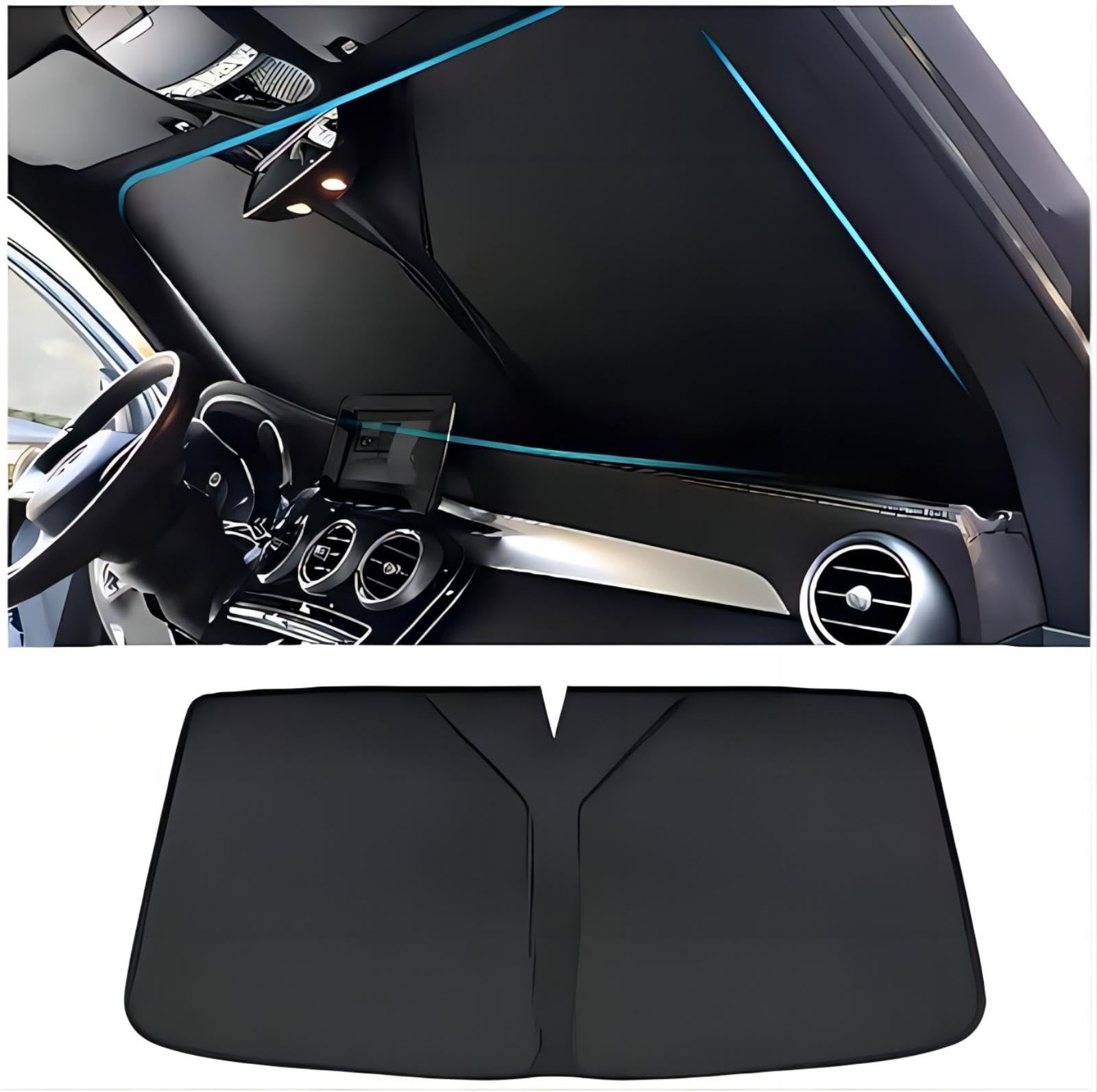 PHOENIX95 Auto Windschutzscheiben-Sonnenschutz für Peugeot Expert 2000-2019 2020 2021 2022 2023 2024, Blockiert Uv-Strahlen Faltbarer Sonnenblenden Schutz, Wärmeisolierung, Auto Zubehör,Black PHOENIX95 Auto Windschutzscheiben-Sonnenschutz für Peugeot Expert 2000-2019 2020 2021 2022 2023 2024, Blockiert Uv-Strahlen Faltbarer Sonnenblenden Schutz, Wärmeisolierung, Auto Zubehör,Black von PHOENIX95