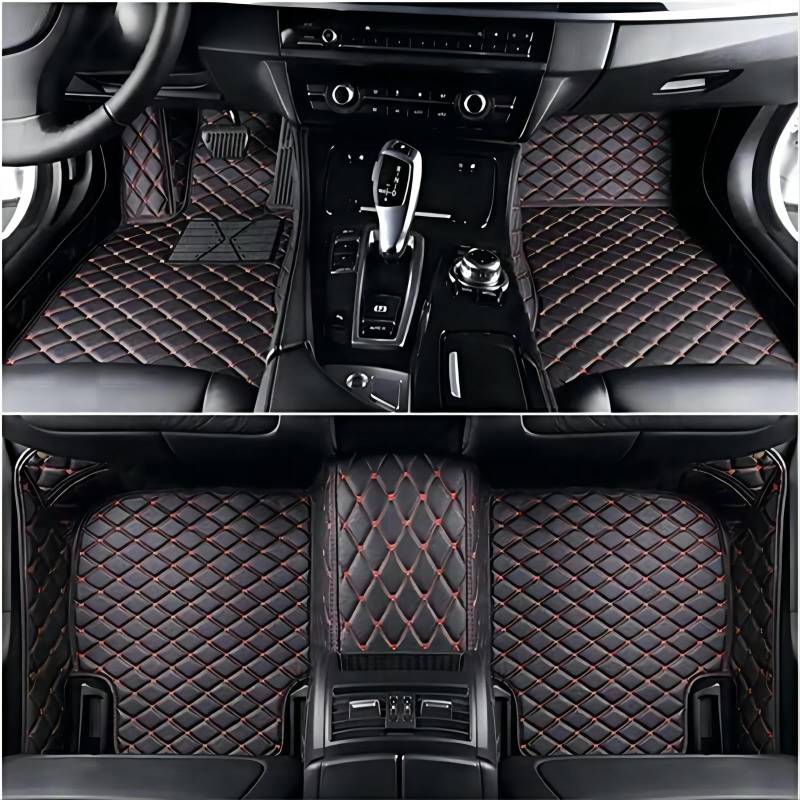 PHOENIX95 Fussmatten Auto für SsangYong Korando Actyon Rexton 2000-2019 2020 2021 2022 2023 2024, Leder VollstäNdige Abdeckung, Anti Rutsch Wasserdicht Tragen Auto Fußmatten, Auto Zubehör, D von PHOENIX95