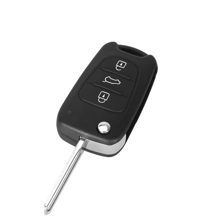 PHONILLICO Autoschlüssel Ersatz Fernbedienung Schlüssel Für Cle Hyundai i10 i20 ix20 i30 ix35 i40 Schlüsselanhänger Flip mit 3 Tasten Klinge von PHONILLICO