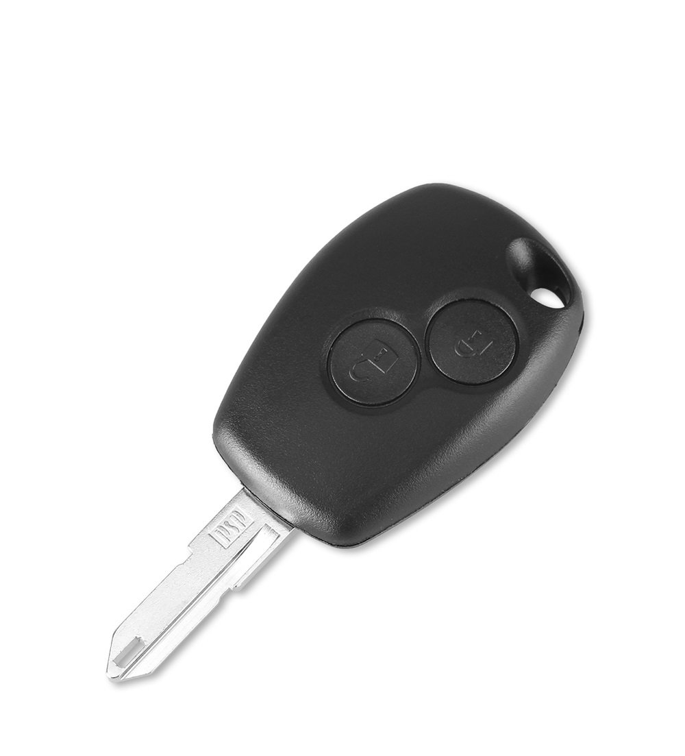 PHONILLICO Funkschlüsselgehäuse für Dacia Duster Logan Logdy Sandero – 2 Tasten Schlüsselbart mit Rille, Modell mit Batteriefach von PHONILLICO