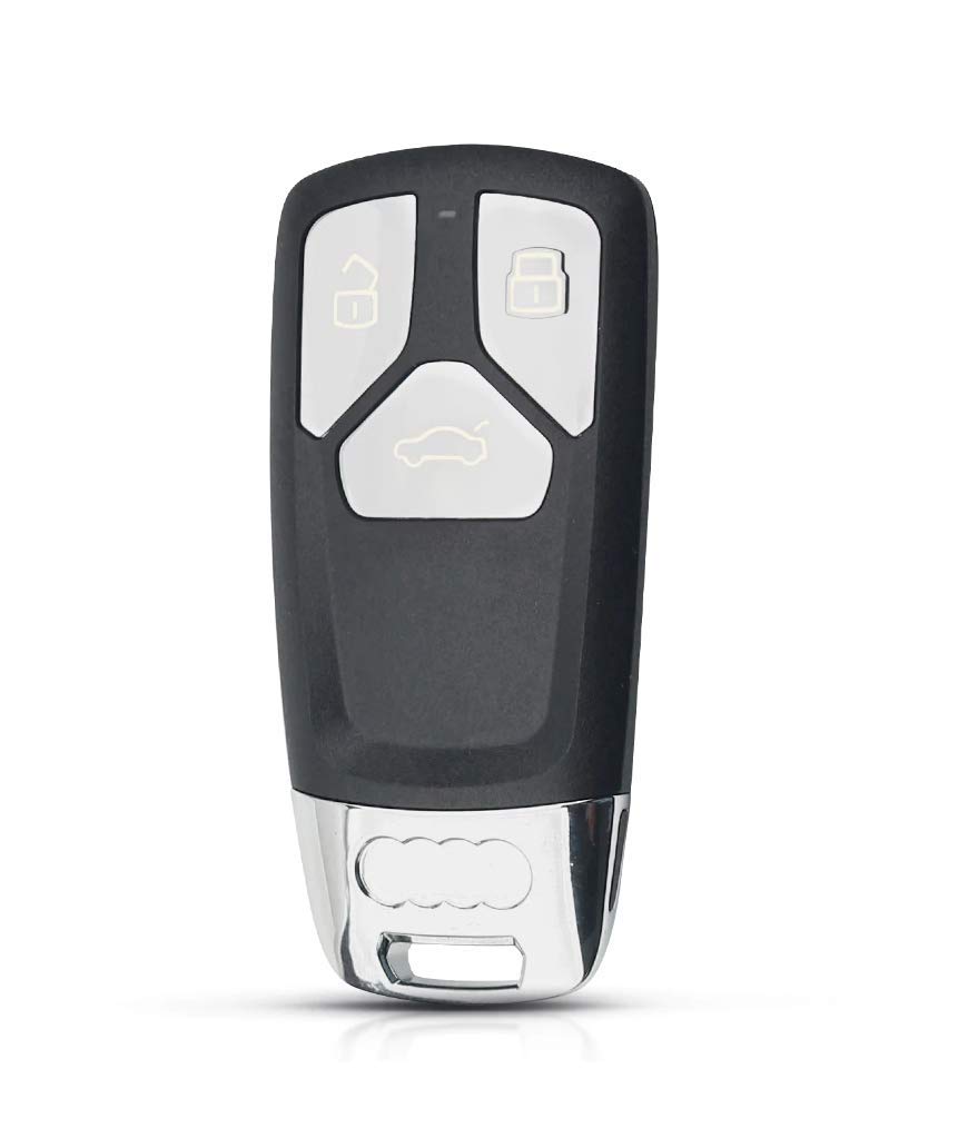 PHONILLICO Schlüsselgehäuse für Audi Q2 Q3 Q5 Q7 Q8 A4 A5 A6 A7 A8 TT – intelligenter Funkschlüssel mit 3 Tasten von PHONILLICO