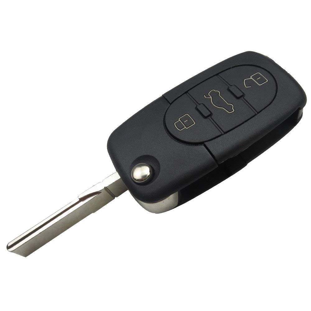 Schlüssel für Audi A2 8z A3 8p A4 8e b6 8h A6 4b A8 4d Q7 S3 S4 TT 8n | 3 Tasten | Fernbedienung von PHONILLICO