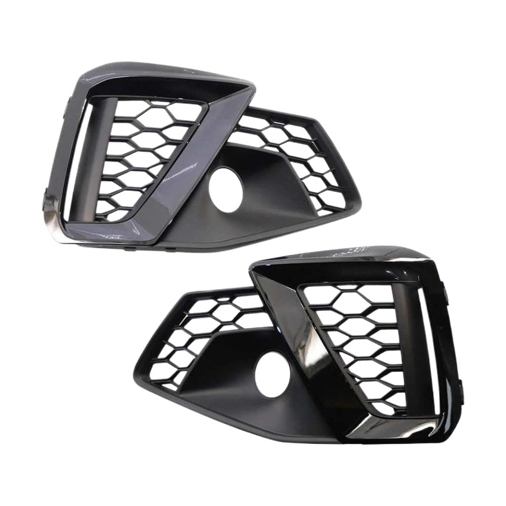2pcs glänzende Schwarze vordere Stoßfänger Nebel Leichtkühlerabdeckung kompatibel mit A4L S-Line 2020 2021 2022 8WD807681M 8WD807682M von PHOVYAFI