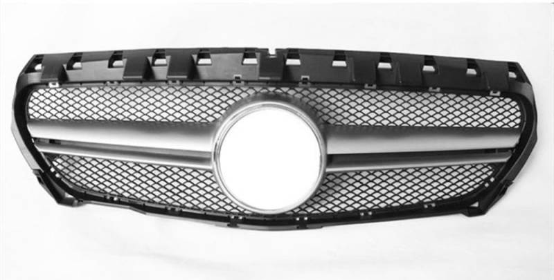 AMG-Stil Frontgrill Kühlergrill kompatibel mit der CLA-Klasse W117 C117 2013-2016 CLA180 CLA200 CLA250(Silver) von PHOVYAFI
