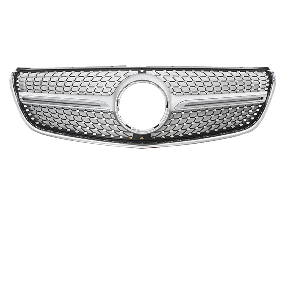 Chrome Black Diamonds Style Grilles kompatibel mit V W447 V250 V260 2016 bis 2020 Glanzschwarz GTR Style Stoßstange Kühlergrill(Diamonds-Silver) von PHOVYAFI