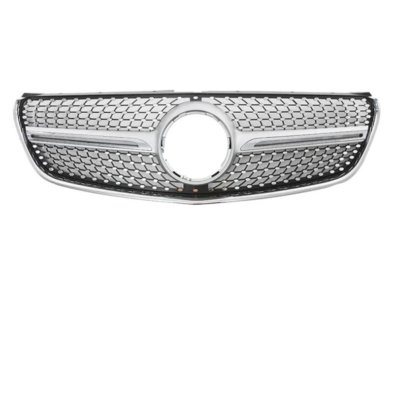 Chrome Black Diamonds Style Grilles kompatibel mit V W447 V250 V260 2016 bis 2020 Glanzschwarz GTR Style Stoßstange Kühlergrill(Diamonds-Silver) von PHOVYAFI