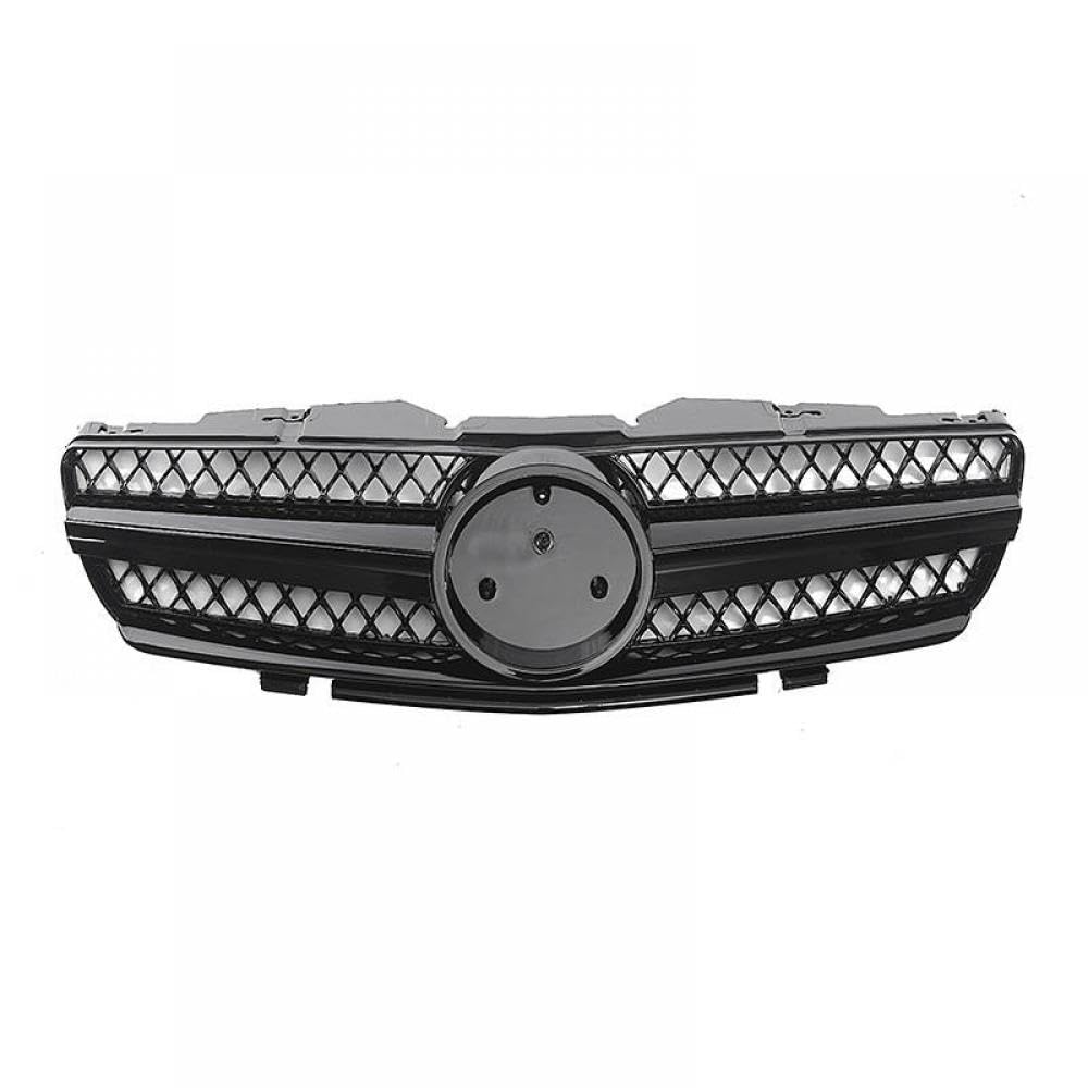Front Racing Center Grill Facelift ABS Stoßfänger Kühlergrill Kompatibel mit SL-Klasse R230 SL500 SL55 2002 2003 2004 2005 von PHOVYAFI