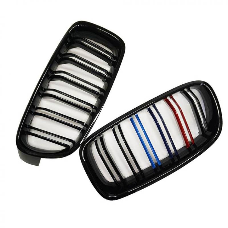 Gloss Black M Style Frontgrill Racing Grill kompatibel mit 3er F30 F35-Modellen von 2012 bis 2019 Double Slat Design Car Accessoires von PHOVYAFI